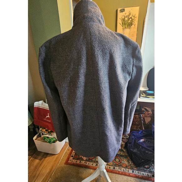 Women's Coat Jacket US 8 TopShop New Gray Brushed Dropped Shoulder Notch Collar - Picture 5 of 10